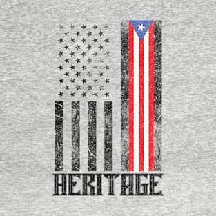 Puerto Rico Hispanic Heritage distressed flag T-Shirt